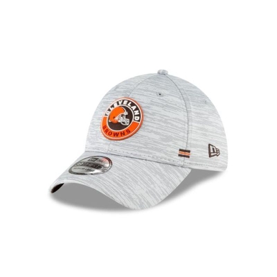 Cleveland Browns Gorra | New Era Official NFL Fall Sideline 39thirty Stretch Fit Cap Mexico - Grises